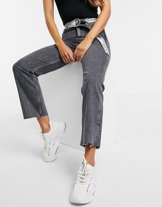 Серые джинсы прямого кроя Calvin Klein Jeans-Серый