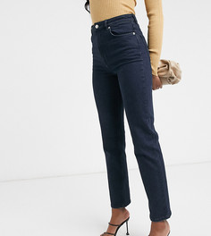 Темные прямые джинсы с завышенной талией ASOS DESIGN Tall-Синий