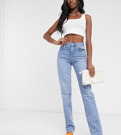 Синие прямые джинсы с завышенной талией в стиле 90-х ASOS DESIGN Tall-Синий