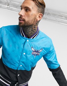 Голубой бомбер New Era NBA Charlotte Hornets-Синий