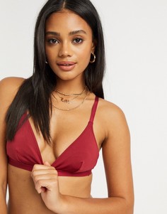 Красный бюстгальтер из переработанной микрофибры ASOS DESIGN