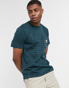 Темно-синяя футболка с карманом Carhartt WIP-Темно-синий