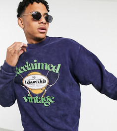 Темно-синий свитшот Reclaimed Vintage inspired-Мульти