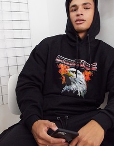 Черный oversized-худи с орлом The Couture club