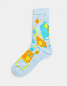 Спортивные носки с абстрактным дизайном ASOS DESIGN-Мульти