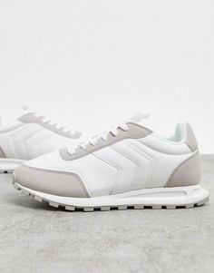 Бело-серые кроссовки со шнуровкой ASOS DESIGN-Белый