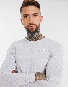 Серый лонгслив SikSilk core