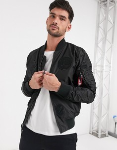 Черная нейлоновая куртка Alpha Industries-Черный