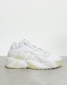 Бело-бежевые кроссовки adidas Originals Streeball-Белый