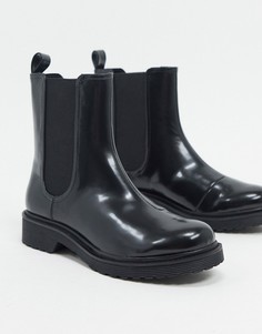 Черные ботинки челси из искусственной кожи Monki Nori-Черный