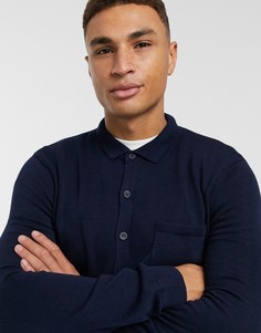 Темно-синий трикотажный кардиган Topman