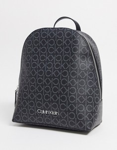 Черный рюкзак с монограммой Calvin Klein
