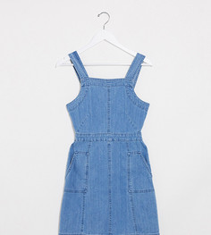 Синий джинсовый сарафан ASOS DESIGN Tall
