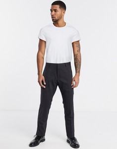 Эластичные шерстяные брюки Calvin Klein-Черный