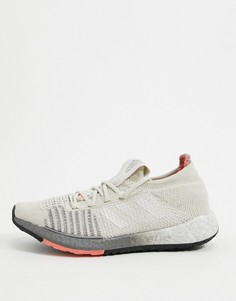 Бело-коралловые кроссовки adidas Pulseboost-Белый