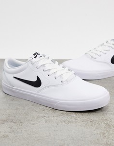 Белые кожаные кроссовки Nike SB Chron SLR-Белый