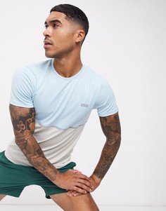 Спортивная футболка с контрастной вставкой ASOS 4505-Синий
