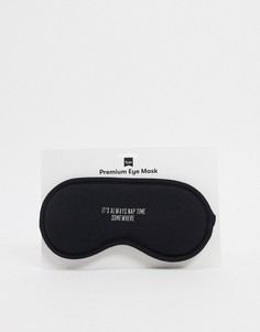 Черная маска для сна с надписью Typo-Черный