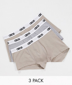 Комплект из 3 боксеров-брифов ASOS DESIGN-Мульти