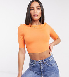 Оранжевый кроп-топ с открытой спиной ASOS DESIGN Tall