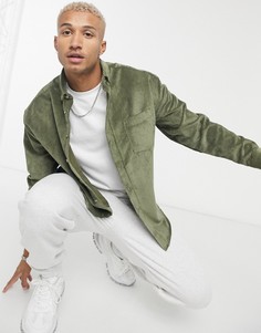 Зеленая вельветовая рубашка в стиле 90-х ASOS DESIGN-Зеленый
