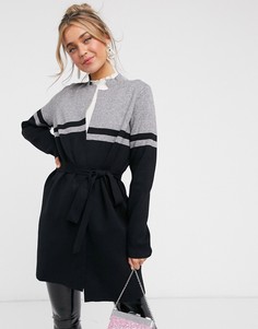 Серый кардиган в стиле колор блок Morgan