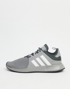 Кроссовки серого/белого цвета adidas Originals X_PLR-Серый