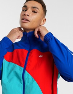 Сине-красная ветровка adidas Originals Off Centre-Мульти