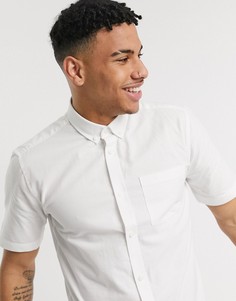 Белая оксфордская рубашка с короткими рукавами Only & Sons-Белый
