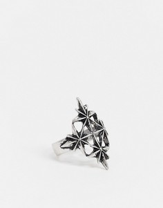 Серебристое кольцо со звездами ASOS DESIGN-Серебряный