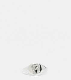 Серебряное кольцо-печатка с сердцем Kingsley Ryan-Серебряный