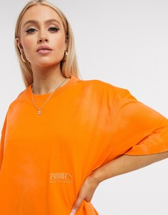 Оранжевая футболка Puma-Серый