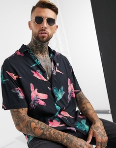 Рубашка с принтом птиц SikSilk-Мульти