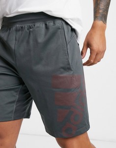 Серые спортивные шорты с принтом adidas Training 4KRFT-Серый