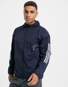 Куртка чернильного цвета с логотипом adidas-Темно-синий