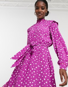 Фиолетовое платье в горошек Resume-Фиолетовый Résumé