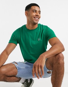 Зеленая футболка с принтом кошки на груди Jack & Jones-Зеленый