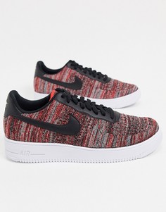 Красные кроссовки Nike Air Force 1 Flyknit 2.0-Красный