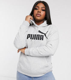 Серый худи с логотипом Puma Plus Essentials