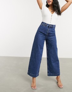 Синие широкие джинсы с завышенной талией ASOS DESIGN-Синий