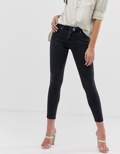 Черные джинсы скинни с заниженной талией ASOS DESIGN Whitby-Черный