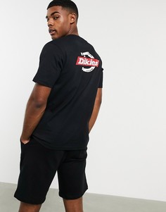 Черная футболка с принтом на спине Dickies-Черный
