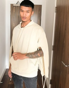 Бежевый свитшот в стиле oversized с воротом-трубой ASOS DESIGN