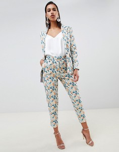 Жаккардовые брюки ASOS DESIGN wisteria-Мульти