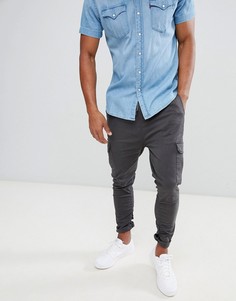 Брюки карго со сборками Brave Soul-Серый