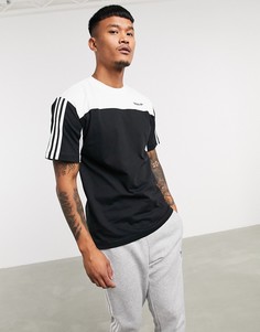 Черная футболка со вставками adidas Originals-Черный