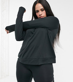 Черный топ с короткой молнией Nike Running Plus pacer