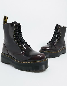 Красные кожаные ботинки Dr Martens-Красный