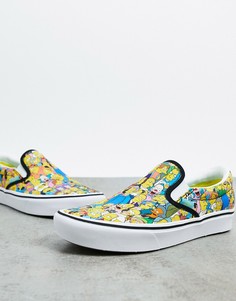 Кеды-слипоны с принтом Vans X The Simpsons-Мульти