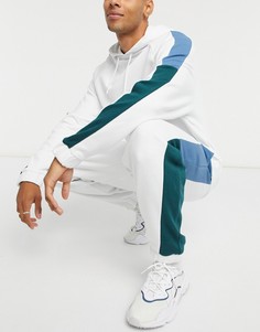 Белые свободные джоггеры от комплекта с полосками ASOS DESIGN-Белый